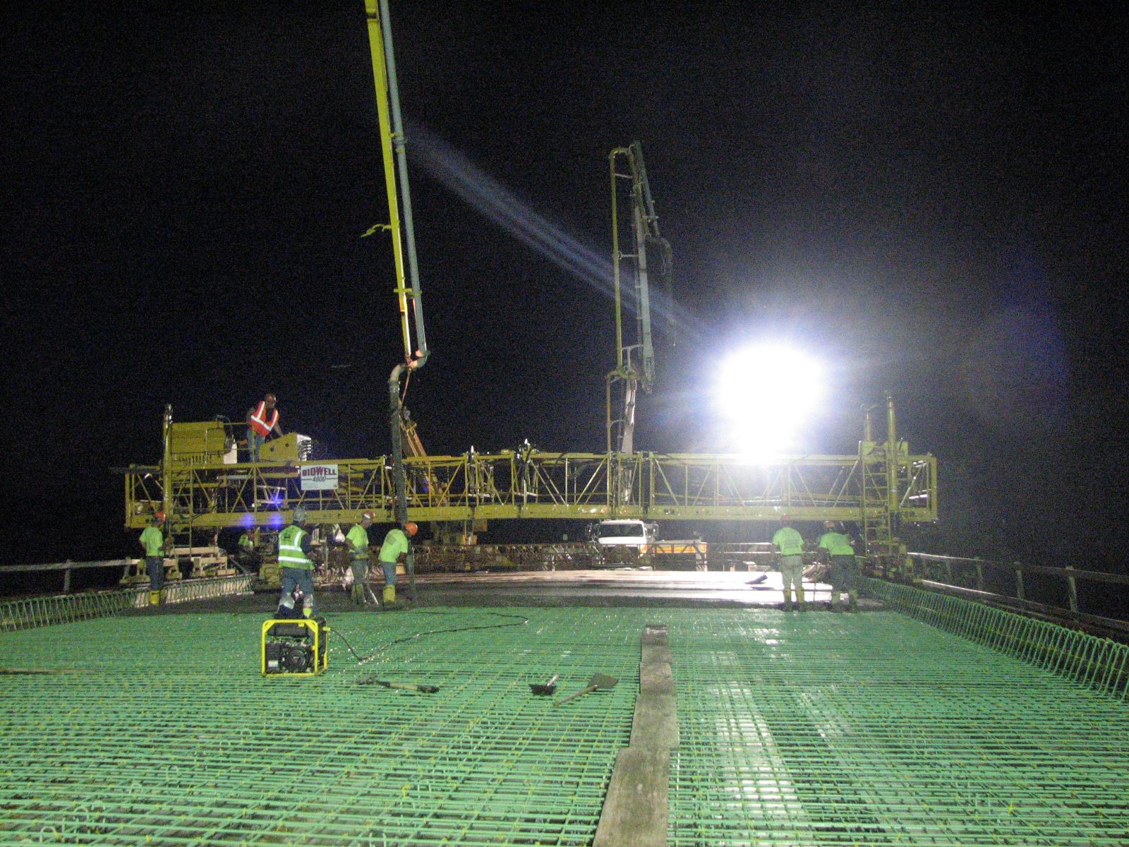 Concrete infrastructure project using high performance materials